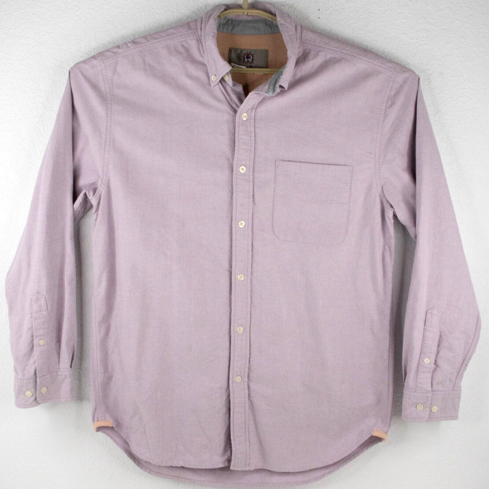 The Territory Ahead Long Sleeve Button Up Shirt Light Purple Mens SIZE M